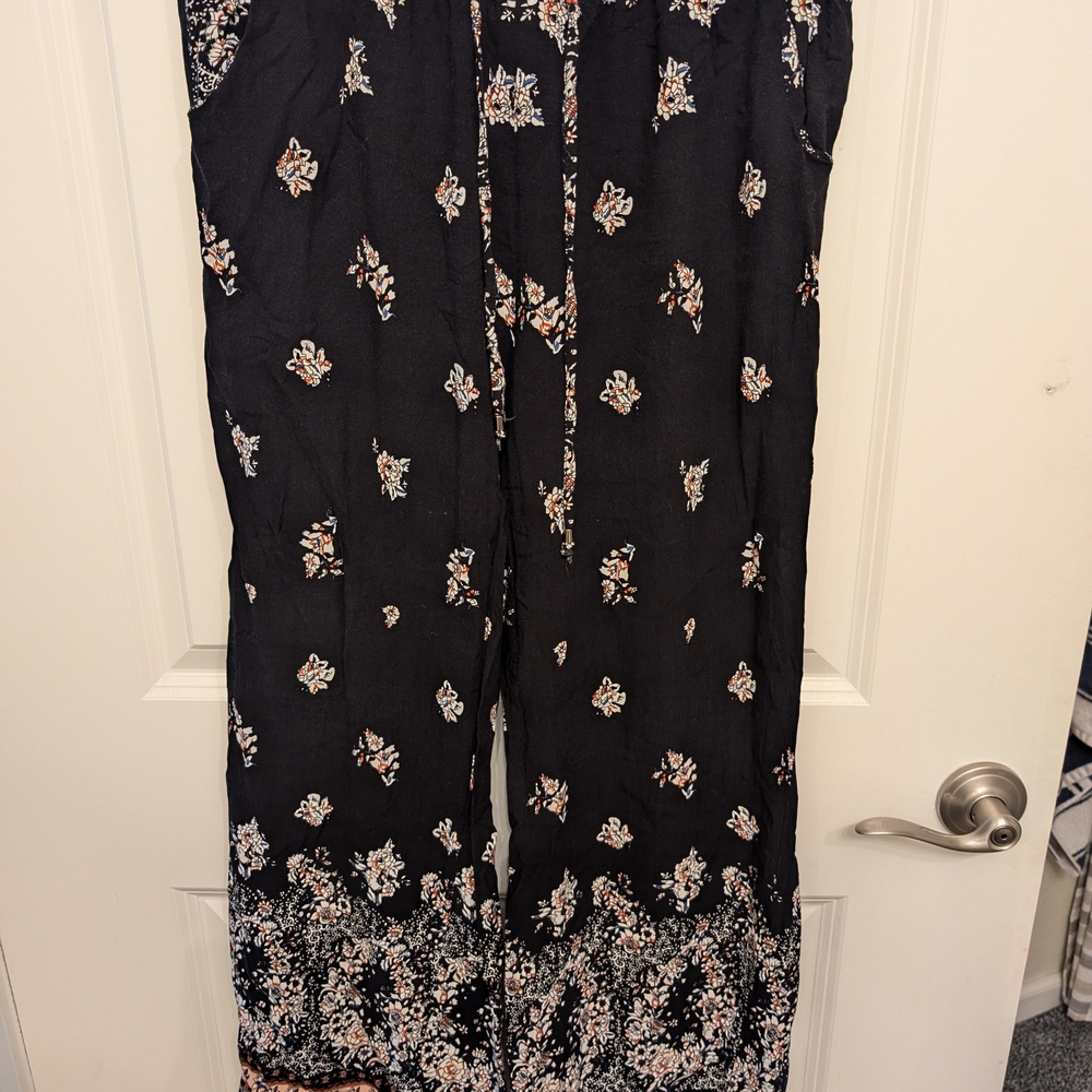 Floral Black Jumpsuit